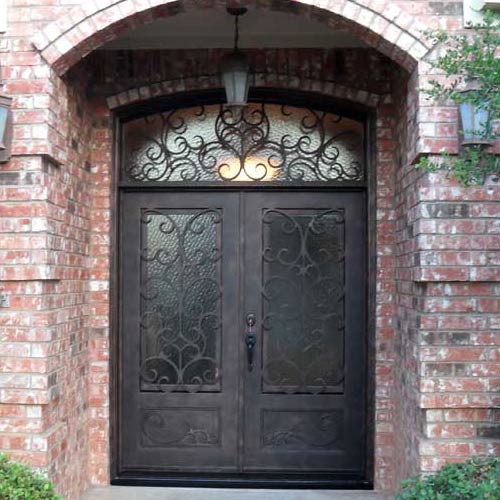 designer doors and windows example of wrought iron front door